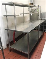 Stainless Steel Prep Table w/Can Opener Attached