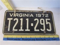 License Plates 1972 Matching Set