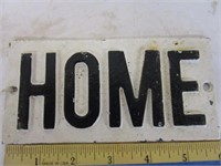 Cast Iron Home Sign