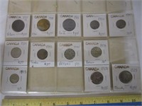 Foreign Coins; Collection of Canadian Coins