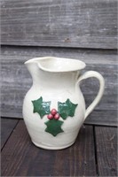 1999 Jessie Meaders Christmas Pottery Pitcher