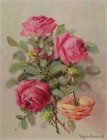 Leonard Woodruff "Pink Roses" O/C