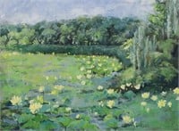 H. Webb Landscape w/Yellow Flowers O/C