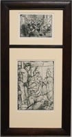 2 Mary Huntoon Lithographs "Beer Parlour"