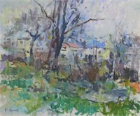 Phillip Roberts Impressionistic Houses in Trees
