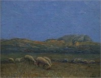 George Van Millett Landscape w/Sheep O/C
