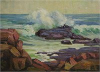 Helen Hodge "Rockbound Coast-Pacific" O/C