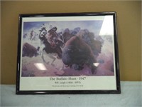 The Buffalo Hunt Framed Picture 1947