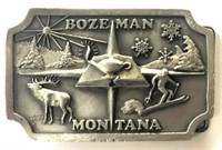 Limited Edition Pewter Bozeman Montana Belt Buckle