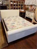 Double Bed with "like new" mattress - Faux Leather