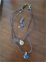 Stone Necklace Earring Set