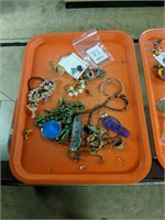 3 Tray Lots Of Costume Jewelry