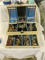 Jewelry Box And Costume Jewelry As Shown Rings