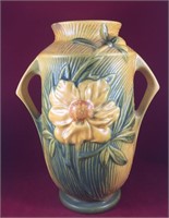 Roseville Yellow Peony Vase