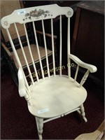 YELLOW WOOD ROCKER (BENT BROTHERS) SIGNED