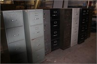 (9) 4-DRAWER FILING CABINETS