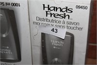 2 PAPER TOWEL DISPENSERS, 2 HAND SOAP DISPENSERS