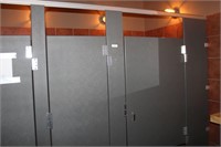 (3) LADIES ROOM STALLS WITH (2) PRIVACY DIVIDERS;
