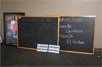 GROUPING OF 3 CHALK BOARDS (4'X3'), LARGE WHITE