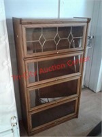 > modern wood lawyer style 4 shelf bookcase with