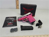 New in box SCCY 9 mm handgun pistol, manual