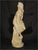 Roman Style Woman Statue Alabaster