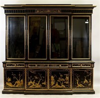BEAUTIFUL CHINOISERIE LACQUERED CHINA CABINET