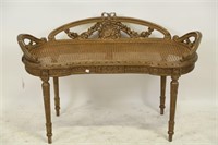 VINTAGE FRENCH STYLE GILTWOOD BENCH
