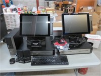 (2) Terminal POS Cash System with Slip Printers