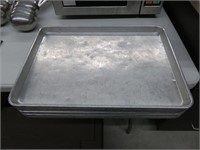 (9) Aluminum 1/2 Size Baking Trays