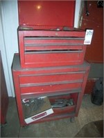 Tool chest & cabinet w/ assorted tools