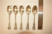 Tiffany & Co Sterling Silver 5 Teaspoon Set