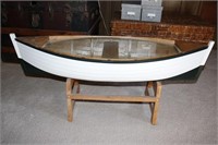 Boat coffee table on stand 3'7" long