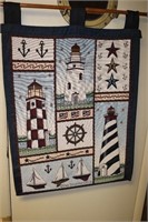 Lighthouse tapestry, Galley sign, lighthouse
