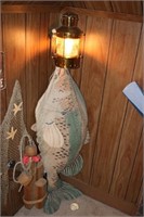Anchor nautical light, fish pillow, imitation