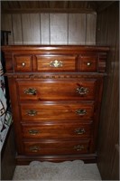 Bassett pine 5 drawer dresser and a small pine