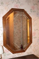 Oak framed mirror, sunshine style mirror, candy