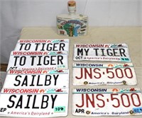 PERSONALIZED LICENSE PLATES & DECANTER !-C-1