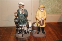 Old Sea Captain statue 18" tall and Old Salty
