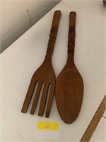 Wood Kitchen & Fork Display