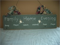 Family Home Evening Sign