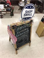 Double sided chalk board sign
