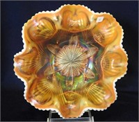 Petal & Fan large ruffled bowl - peach opal