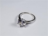 .925 CZ Solitaire Ring