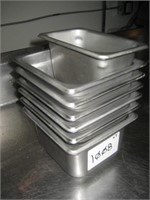Lot of 7 Stainless Containers