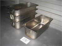 Lot of 4 Stainless Steel Containers
