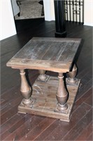Rustic Pine Lamp Table