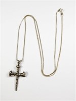 .925 Nail Cross Necklace