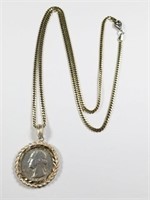 .925 Necklace with 1964 Quarter
