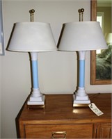 Pair or ornate lamps